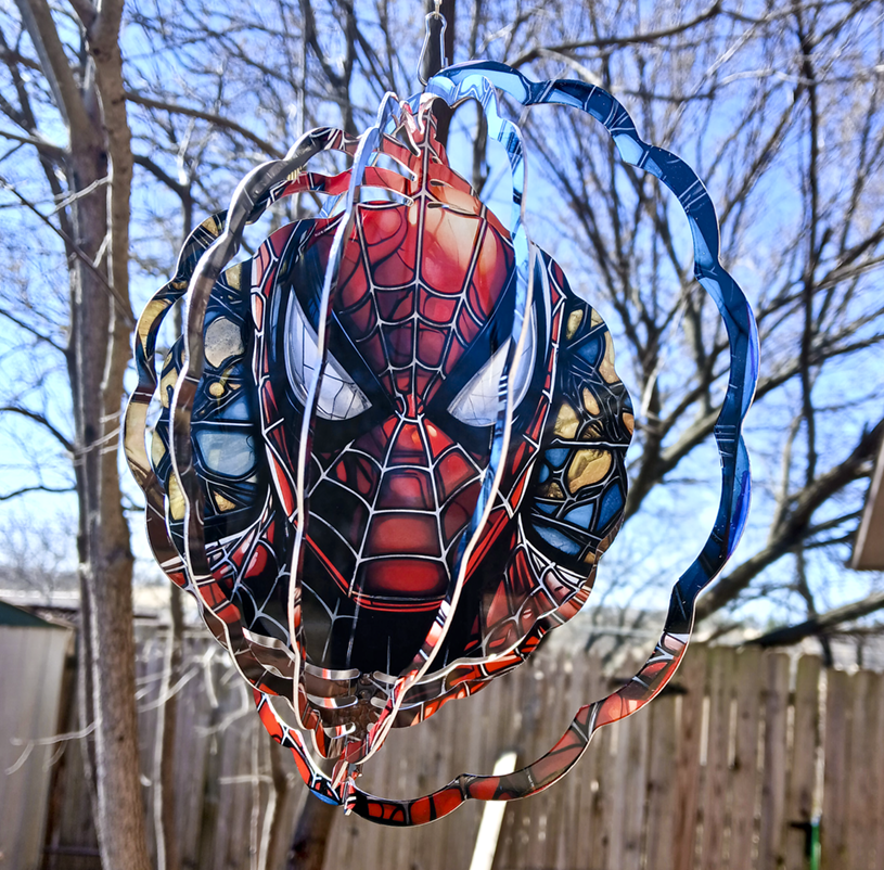 spider guy printed wind spinner