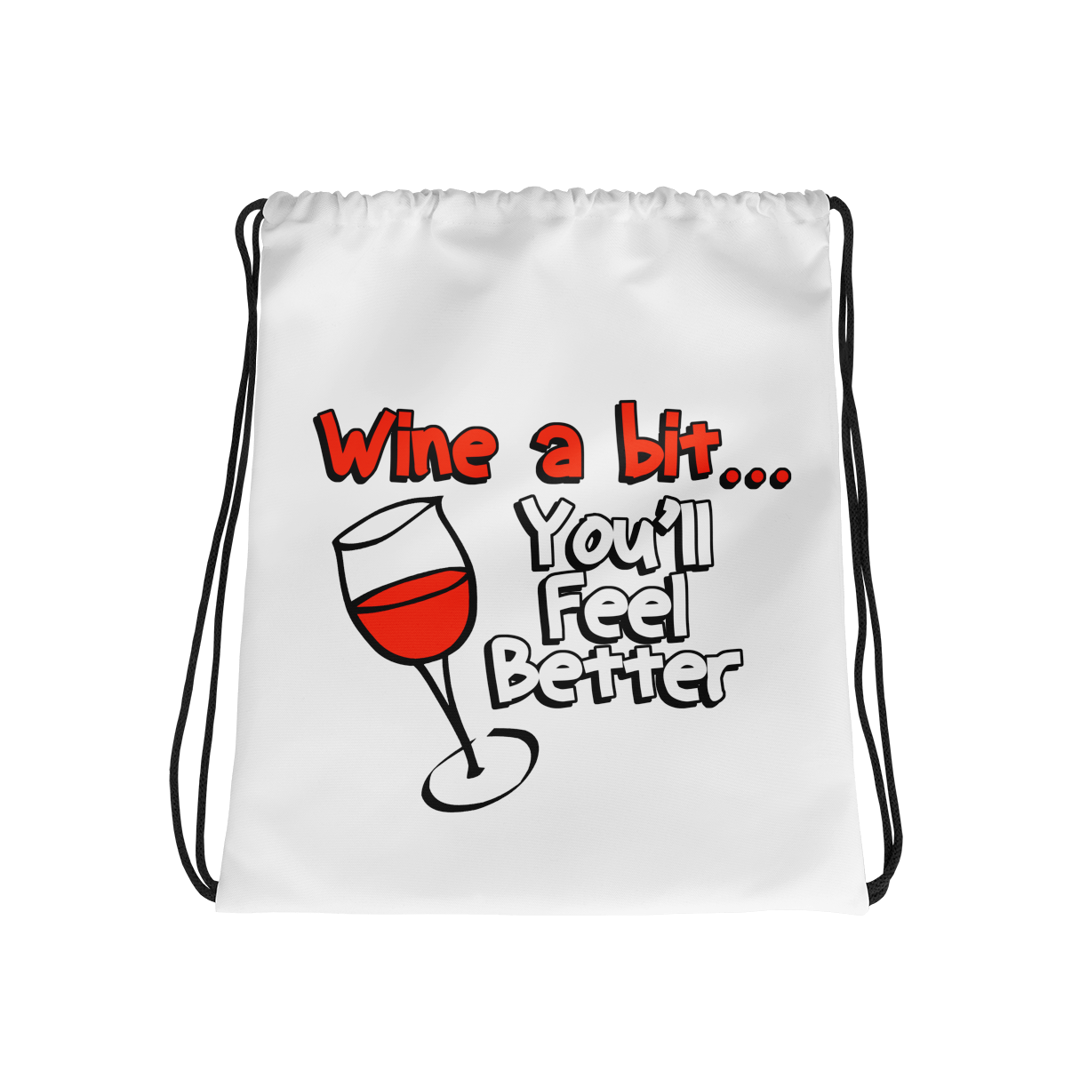 Wine A Bit Drawstring Backpack