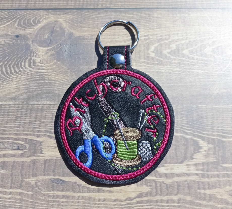 Adult keyring accessory bitch craft key fob