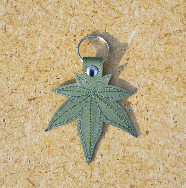 Cannabis Leaf Key Fob