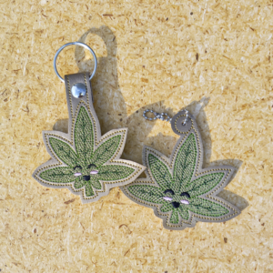 Kawaii Cannabis Leaf Fob/ Dangle