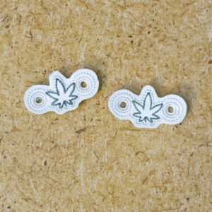 set of cannabis leaf shoelace charms
