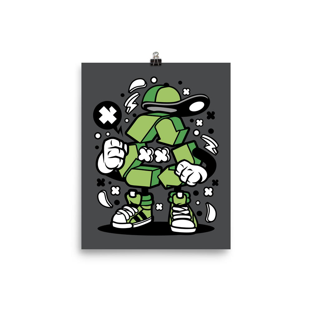 recycle logo graphic print