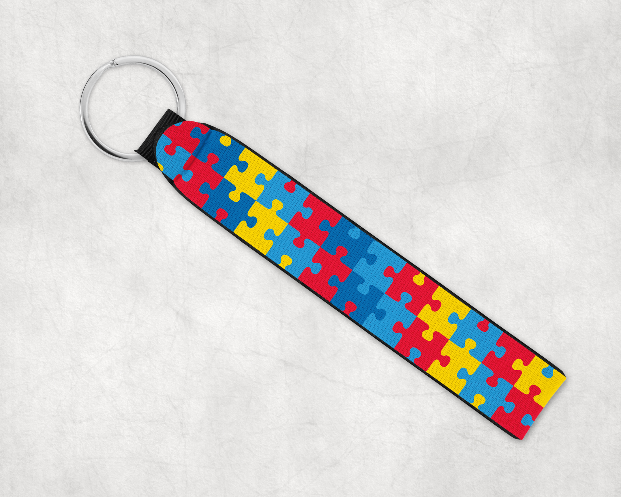 puzzle piece wristlet mockup