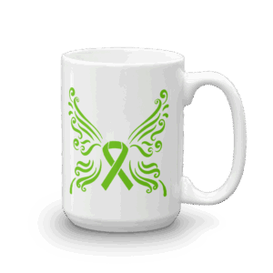 green winged awareness ribbon mug