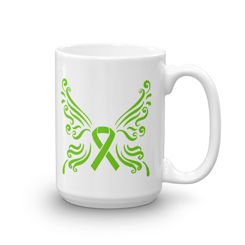 green winged awareness ribbon mug
