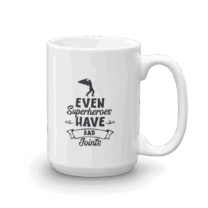 even superheroes have bad joints mug