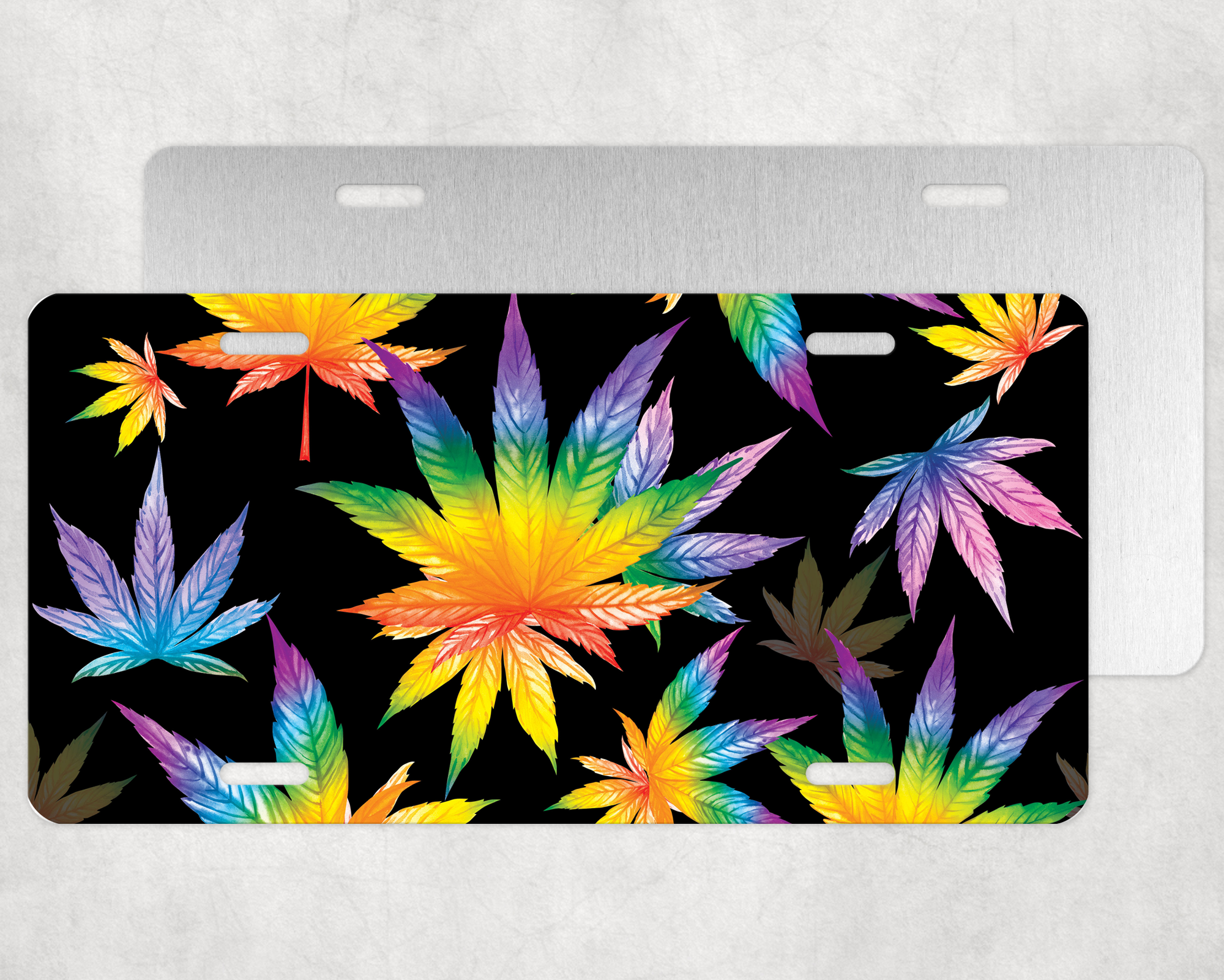 rainbow cannabis license plate