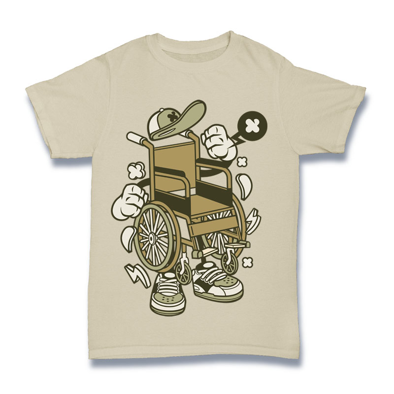 Hip Wheelchair Graphic Top Mockup