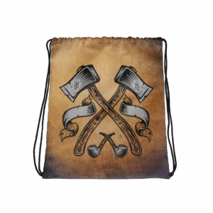 Gentlemen's Buried Hatchet drawstring bag