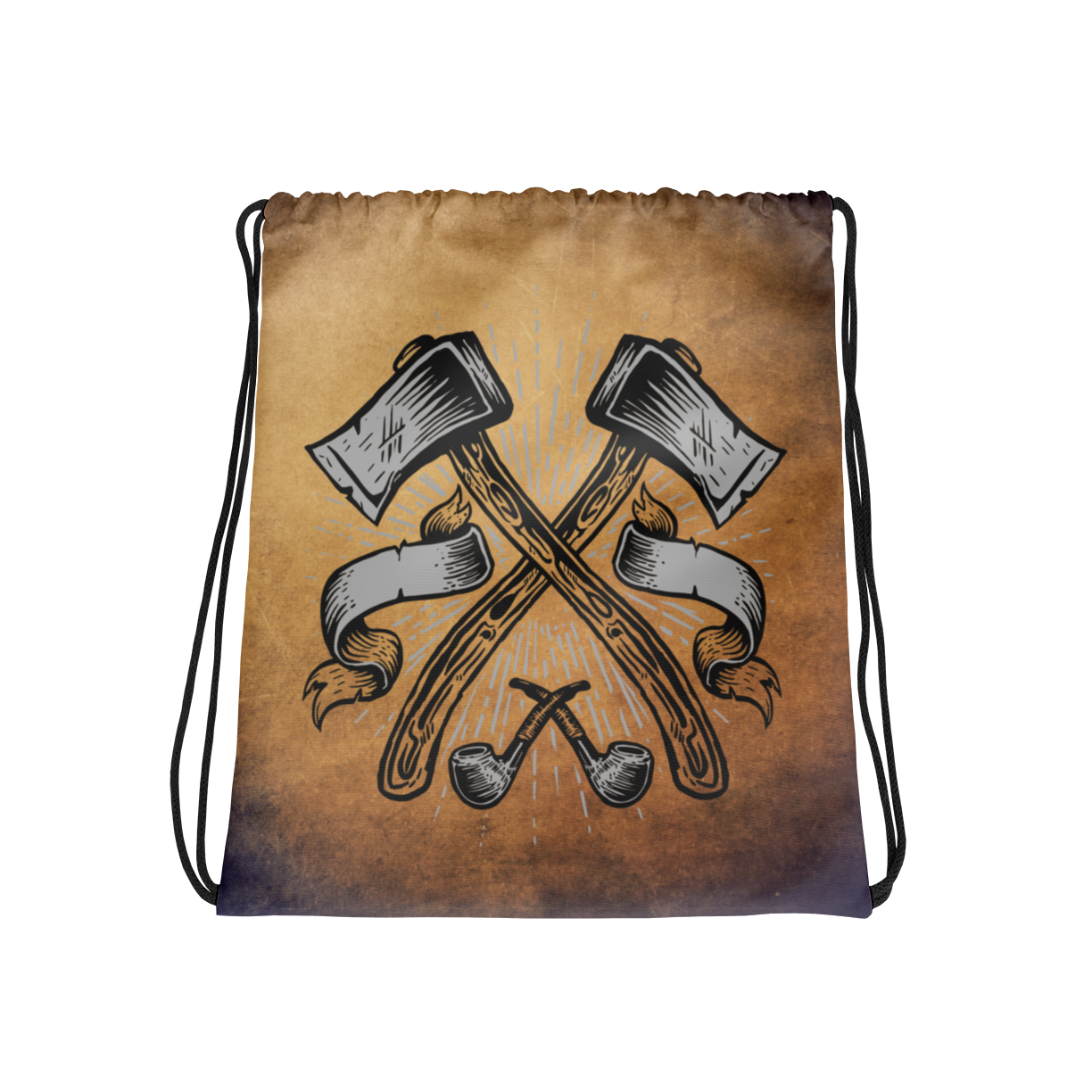 Gentlemen's Buried Hatchet drawstring bag