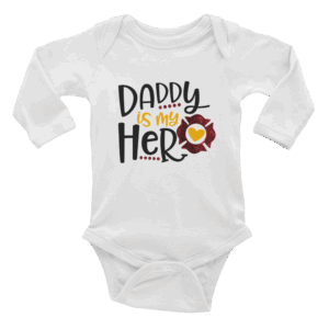 Firefighter Day Is My Hero Long Sleeve Onesie