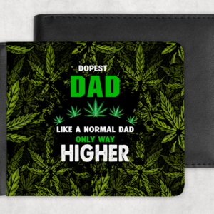 printed dopest dad wallet