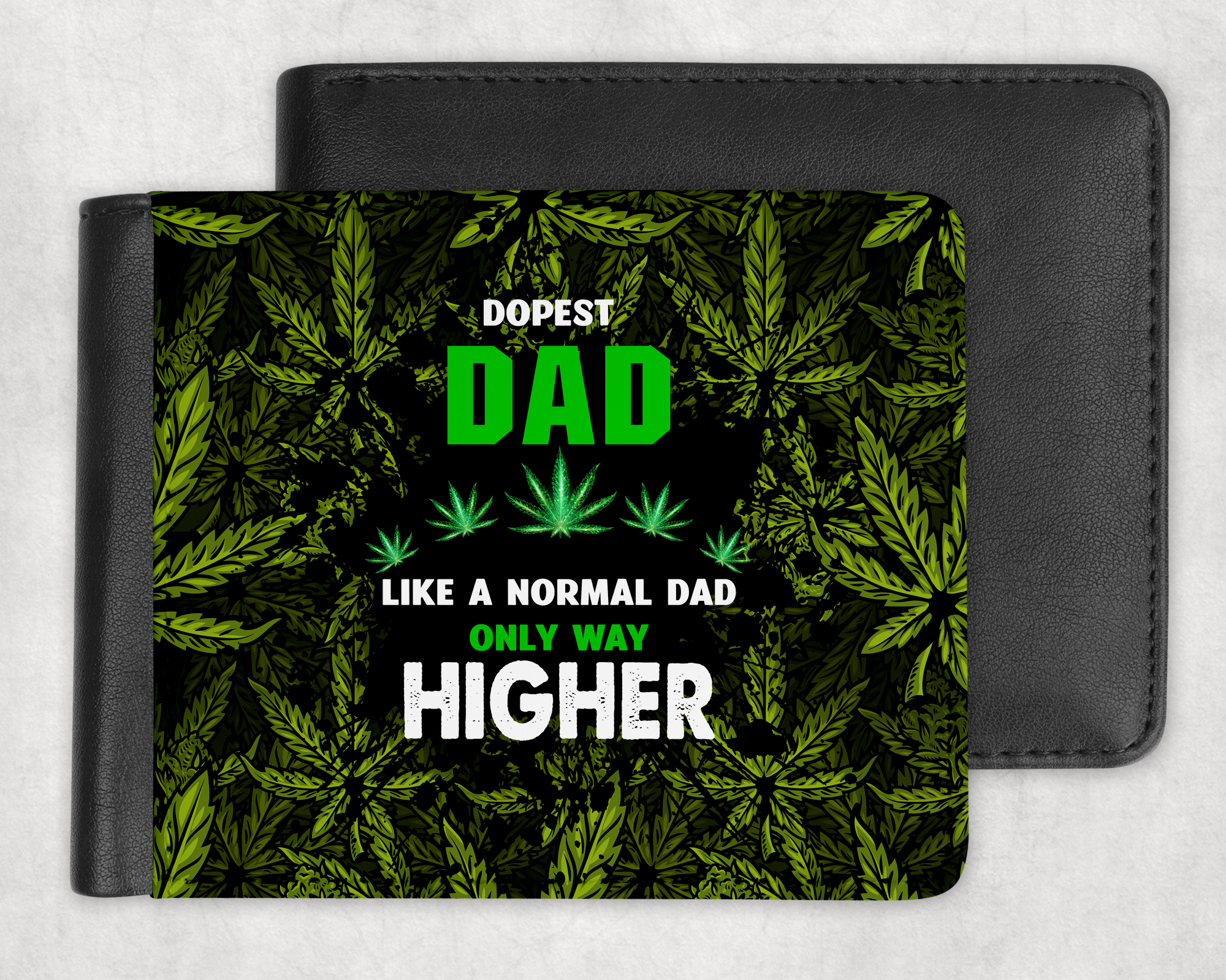 printed dopest dad wallet