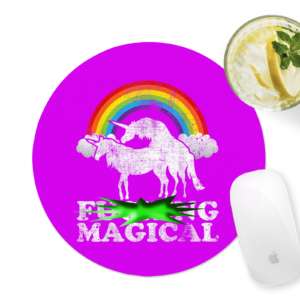 Naughty unicorn mousepad
