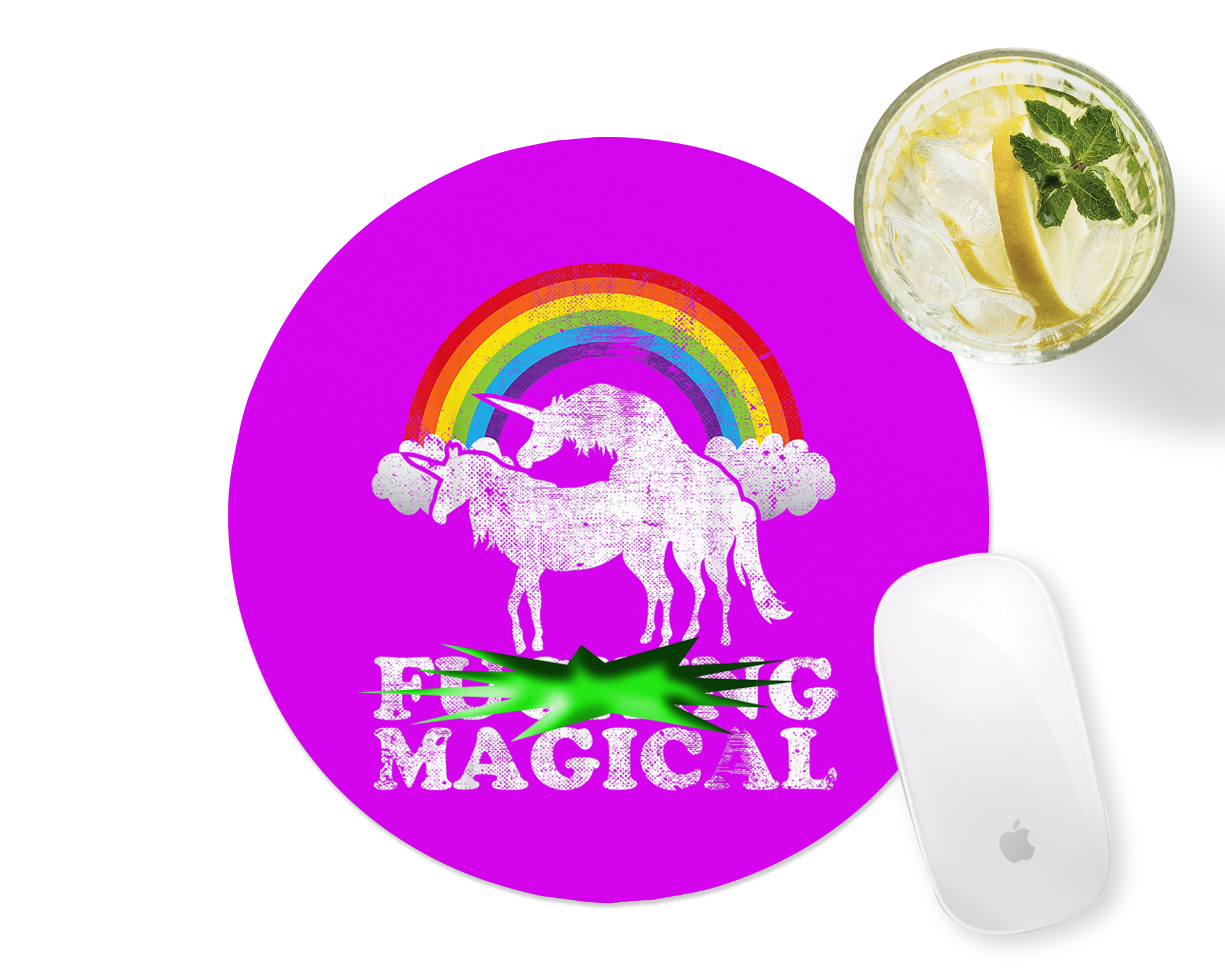 Naughty unicorn mousepad