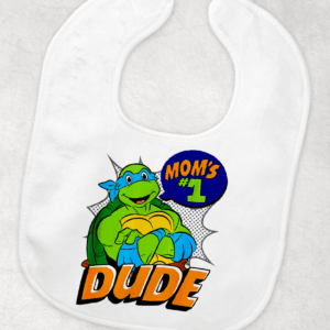 Mom's #1 Dude baby bib