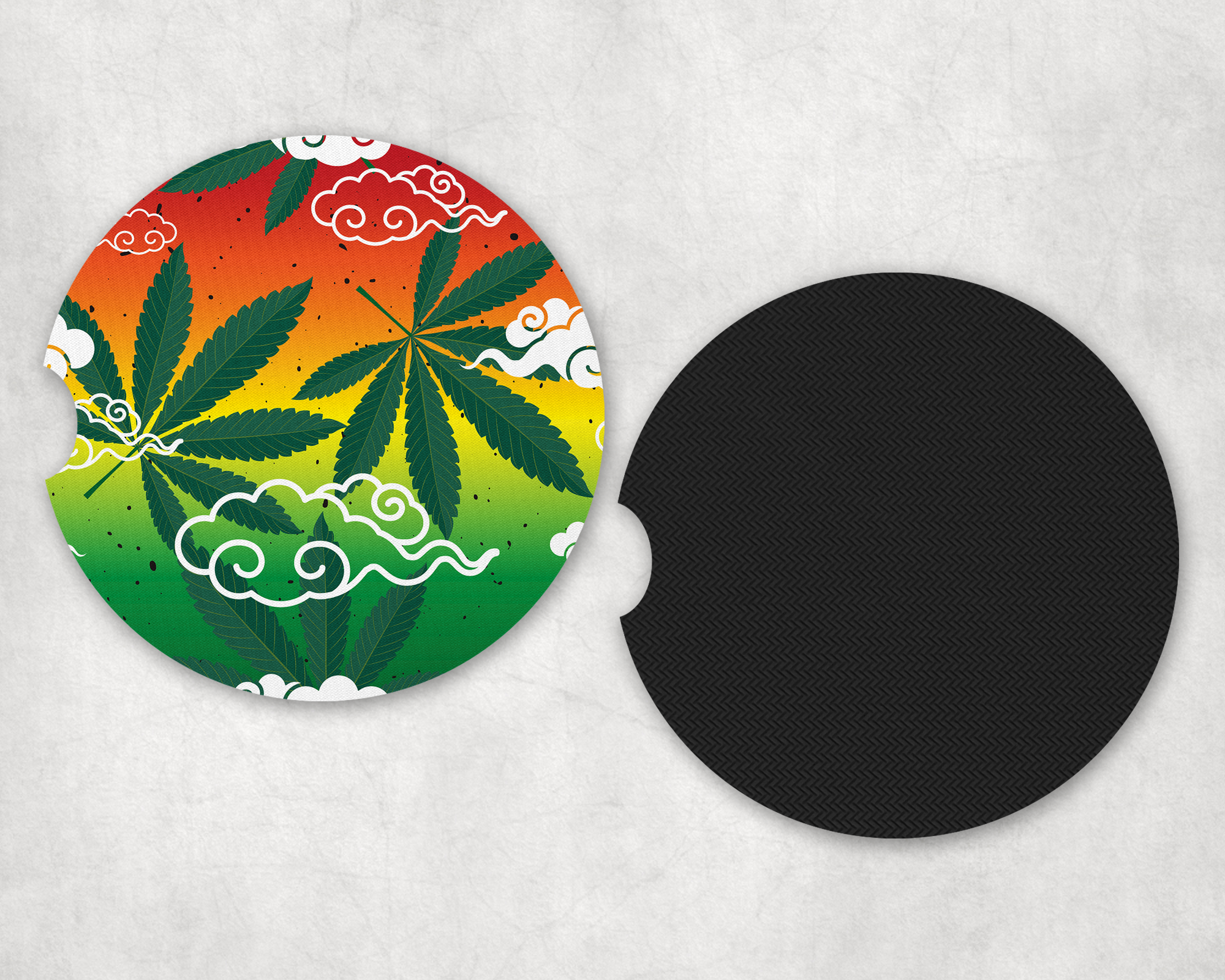 Pot cloud car coasters