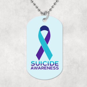 suicide awareness dog tag necklace