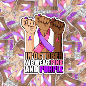 domestic violence sticker mockup