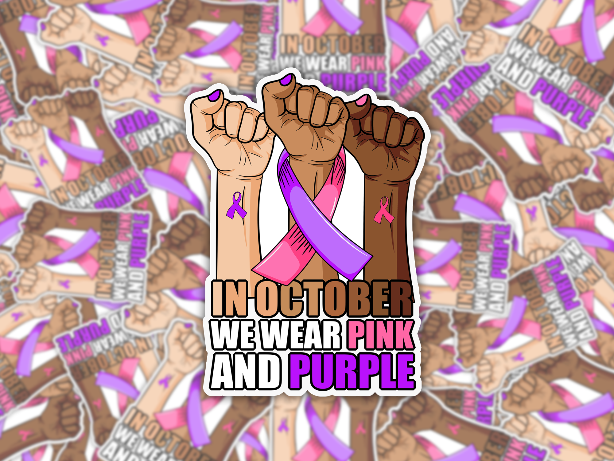 domestic violence sticker mockup