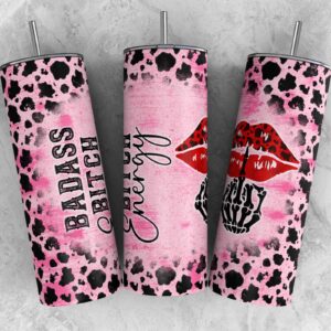 Badass Bitch Energy Stainless Steel Mockup