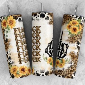 Sunflower FU Stainless Steel Tumbler Mockup