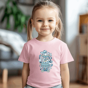 Carousel Guy Kids T-shirt Mockup