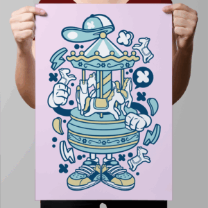 Carousel Guy Print Mockup