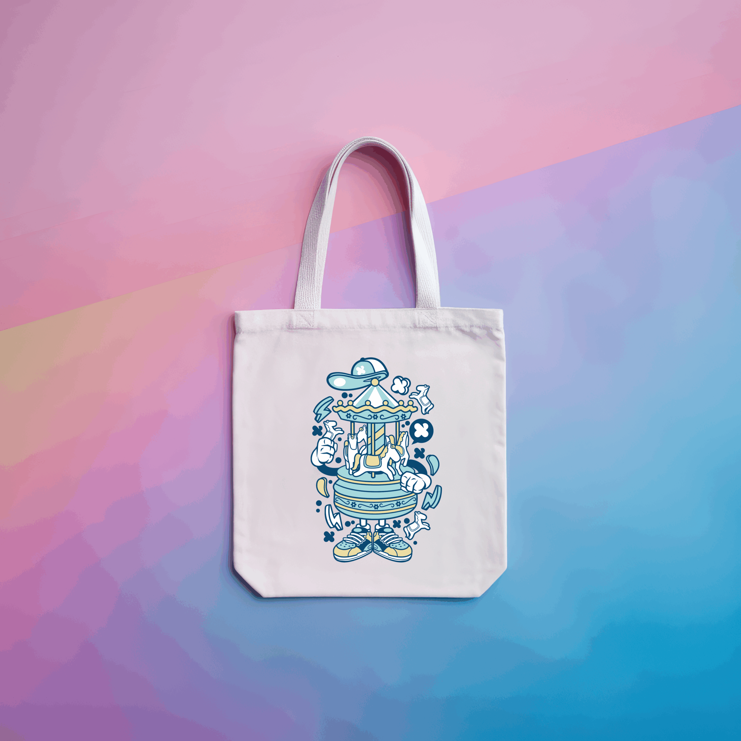 Carousel Guy Tote Bag Mockup