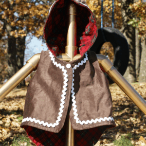 Handmade Gingerbread Hooded Vest