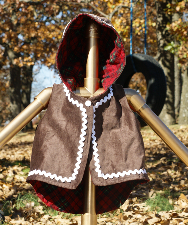 Handmade Gingerbread Hooded Vest