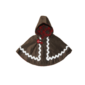 Handmade Gingerbread-style cape