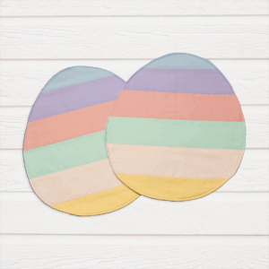2 handmade egg shaped placemats