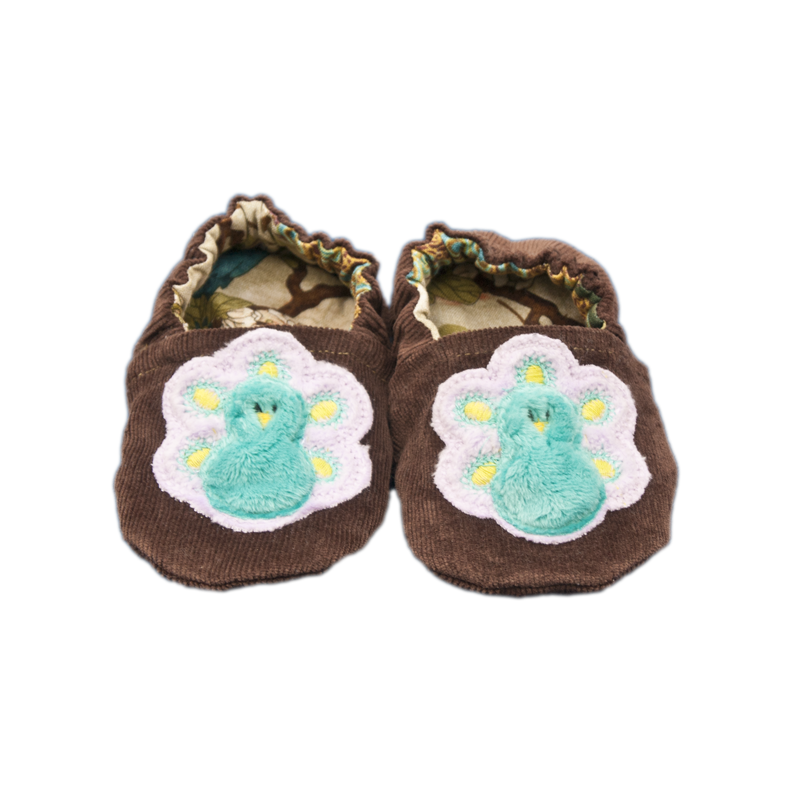 Handmade peacock shoes