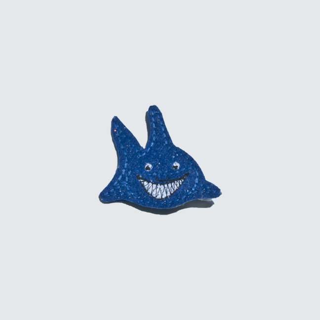 Handmade Smiling Shark Hair Clip