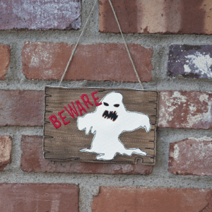 Beware Ghost Wall Hanging