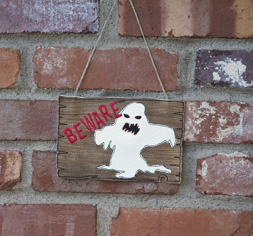 Beware Ghost Wall Hanging