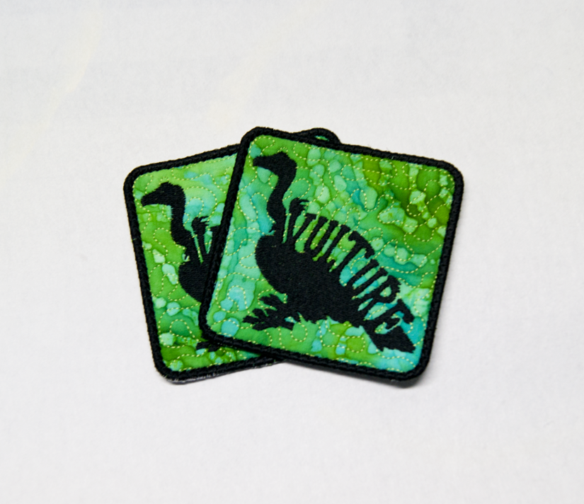 Quilted Fabric Vulture Coasters