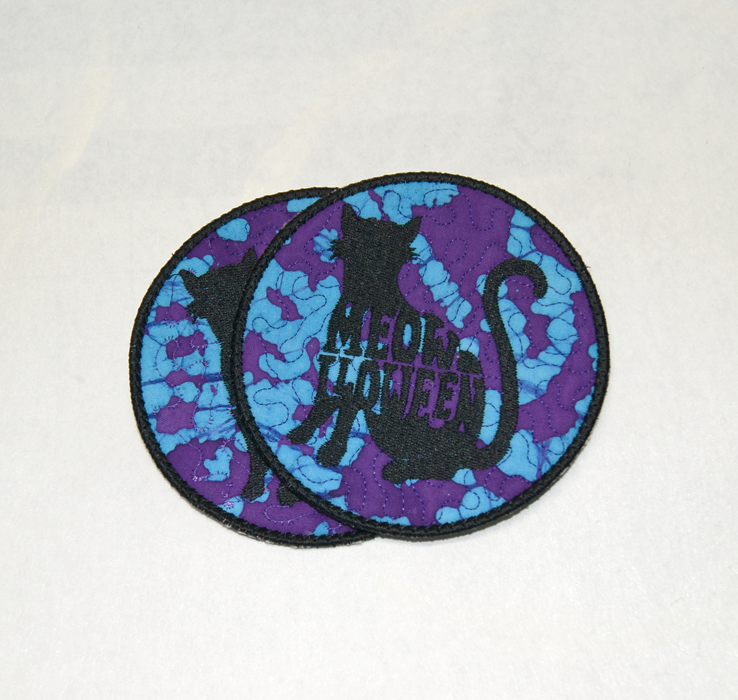 Quilted Meow-lloween Coasters