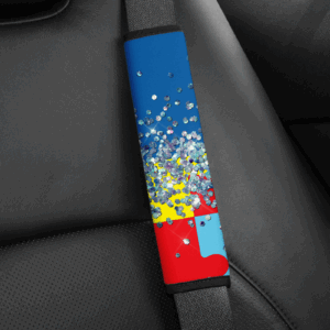 Glitter & Puzzle Piece Neoprene Seat Belt Cover Mockup
