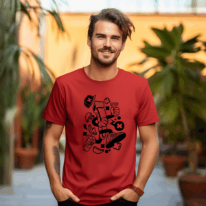 Hair clipper guy shirt mockup