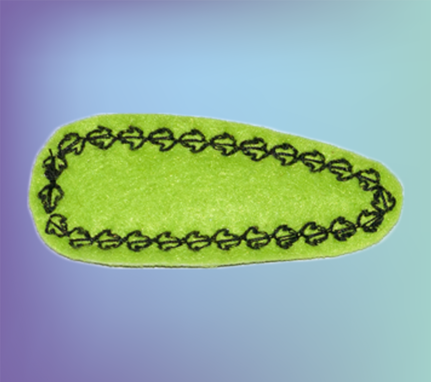 Leaf Felt Covered Hair Clip