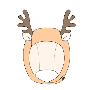 Custom Order Reindeer Bonnet Picture