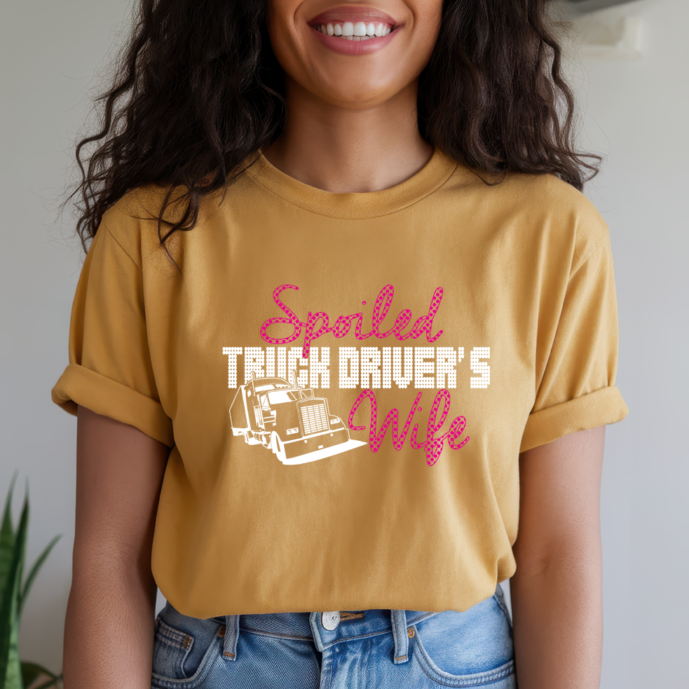 Spoiled Trucker's Wife Shirt Mockup