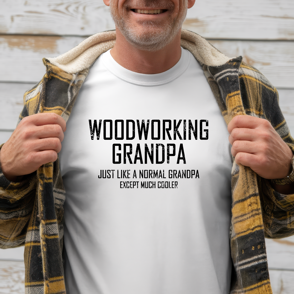 Woodworking Grandpa Shirt Mockup