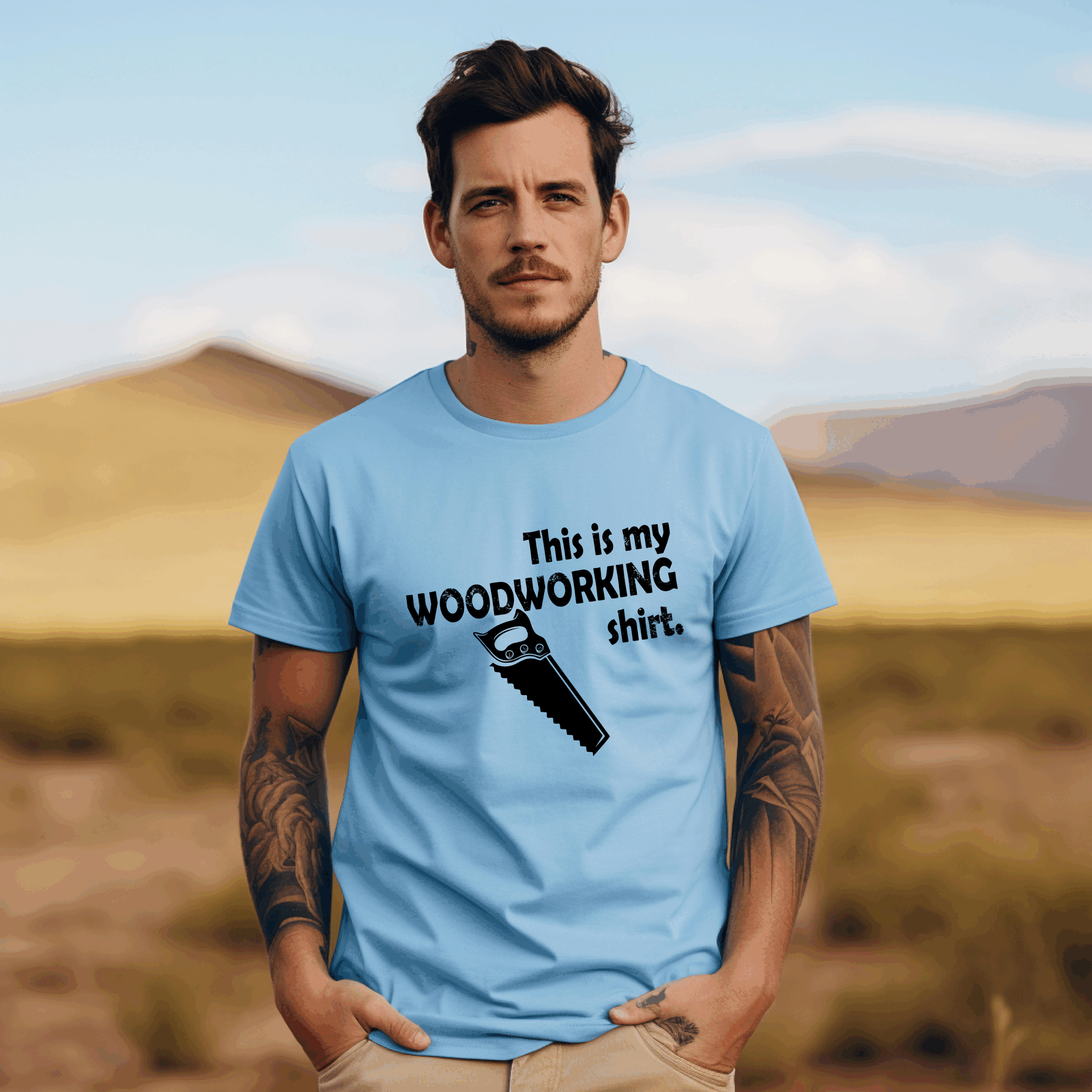 This Is My Woodworking Shirt Mockup