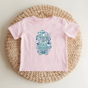 Carousel Guy Baby Tee Mockup