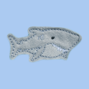 Handmade Great White Shark Feltie