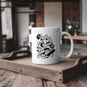 hair clipper guy mug mockup